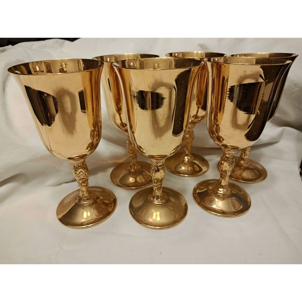 Vintage golden goblets